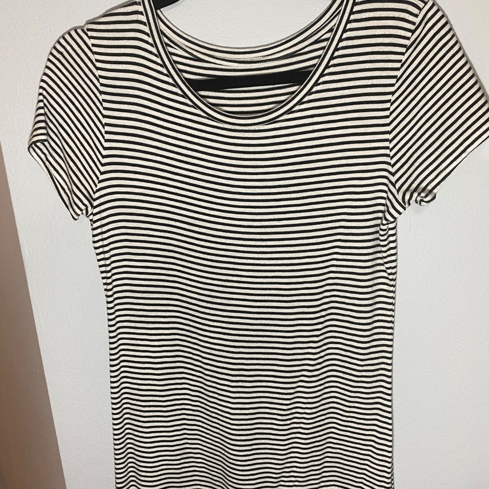 Black and White Striped Dress